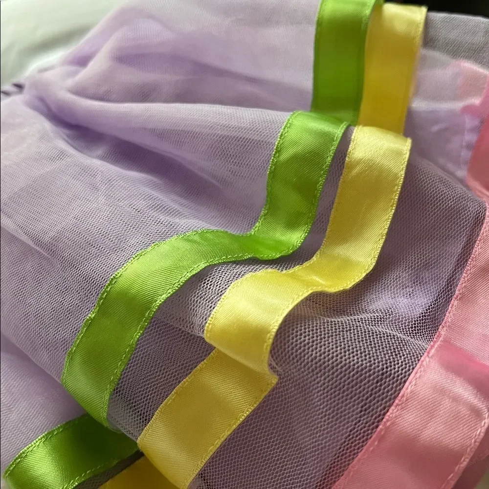 Gymboree Toddler 2T Purple Rainbow Tulle Tutu Skirt Party Easter Twirl